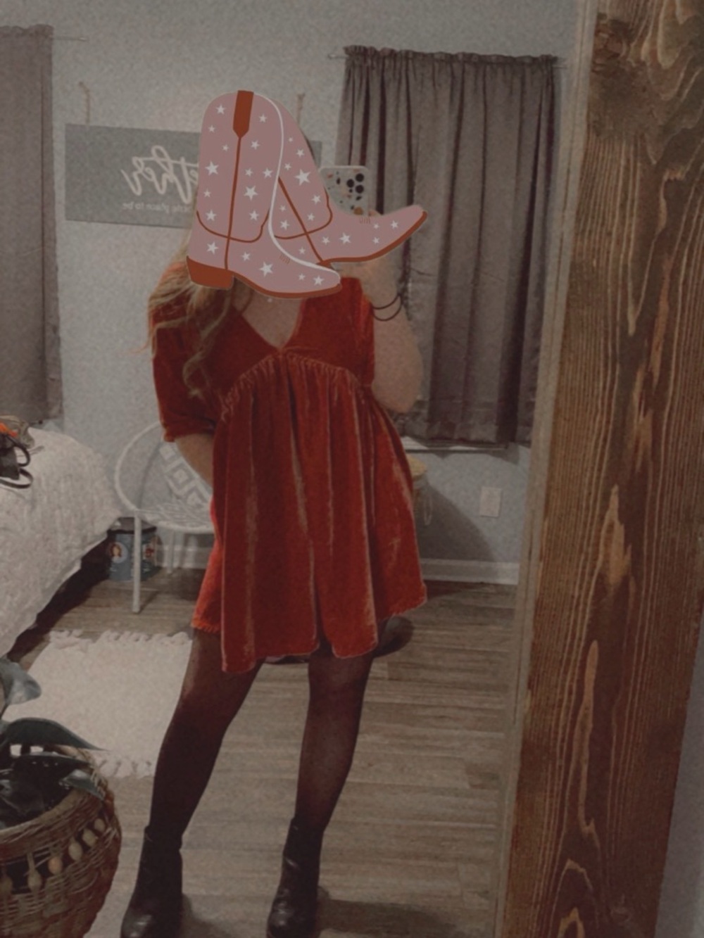 Free People Velvet Deep V Mini Dress - Picture 8 of 8